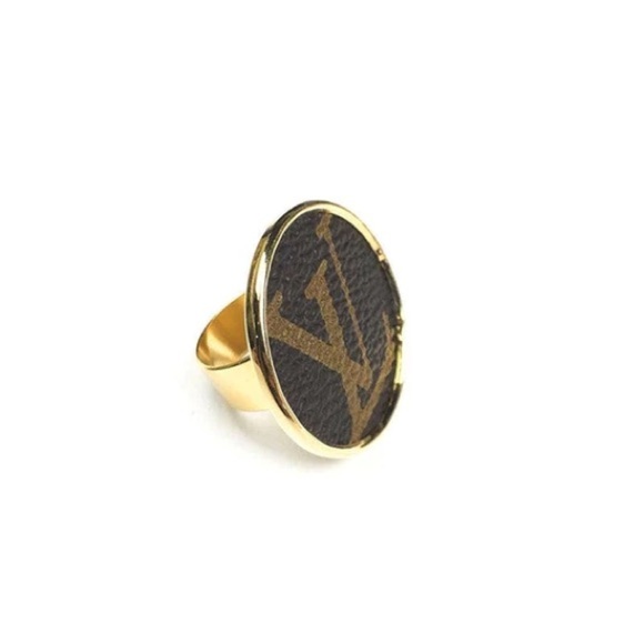 MOON & LOLAπ- LOUIS VUITTON Authentic Repurposed Fabric Ring - Picture 13 of 15